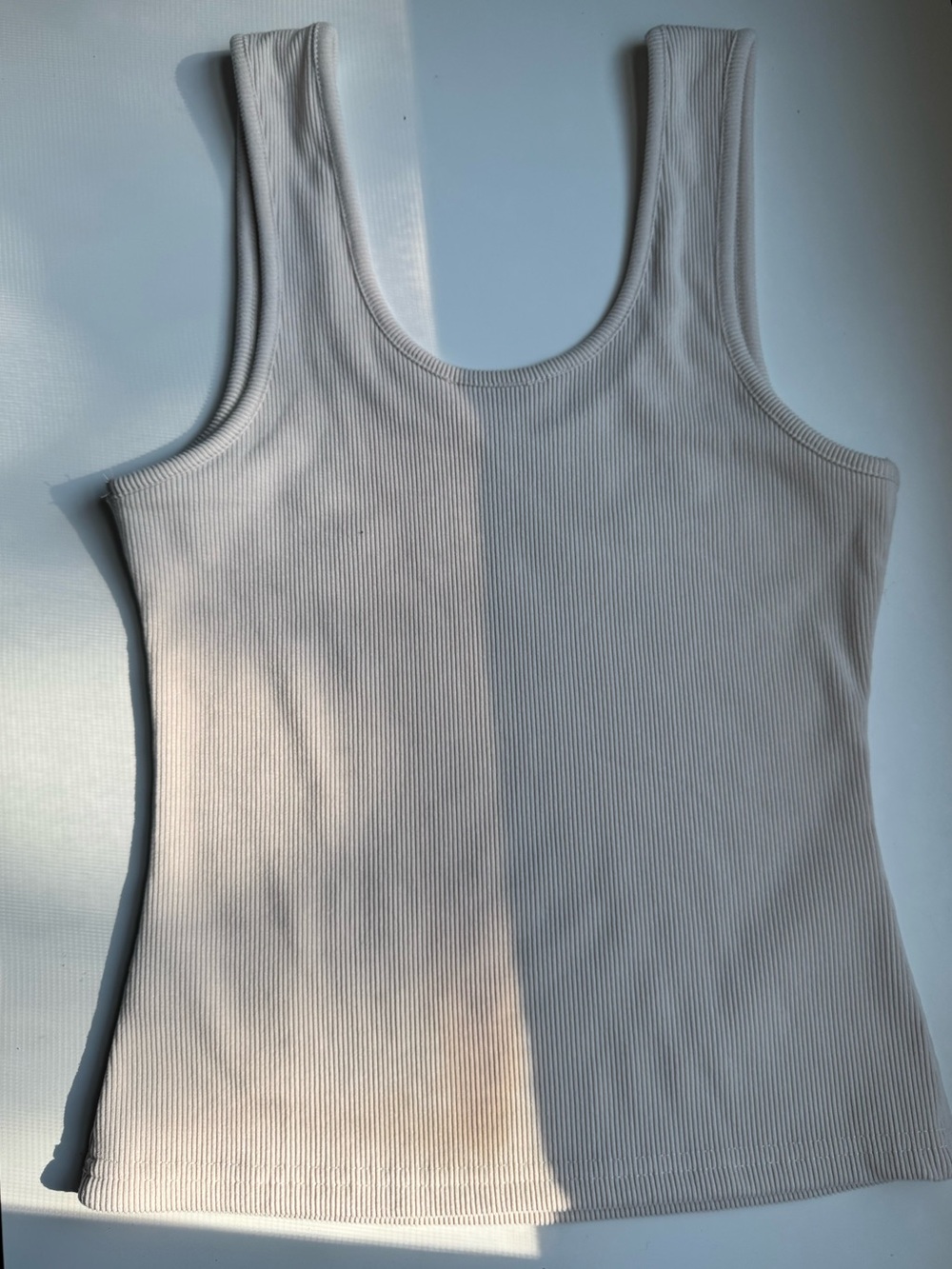 Edikted Cream Ribbed Tank Top - Picture 2 of 2